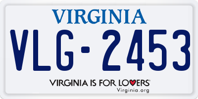 VA license plate VLG2453