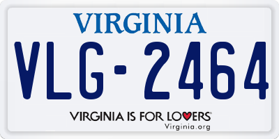 VA license plate VLG2464