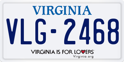 VA license plate VLG2468
