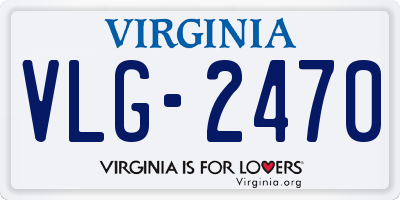 VA license plate VLG2470