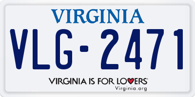 VA license plate VLG2471