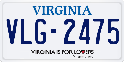 VA license plate VLG2475