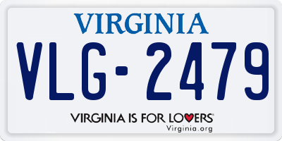 VA license plate VLG2479