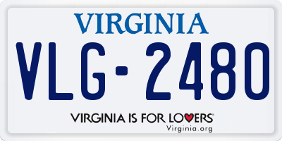 VA license plate VLG2480