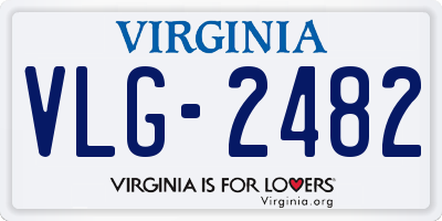 VA license plate VLG2482