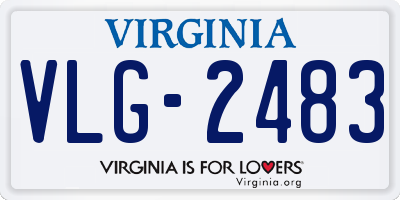 VA license plate VLG2483