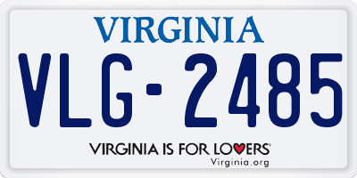 VA license plate VLG2485