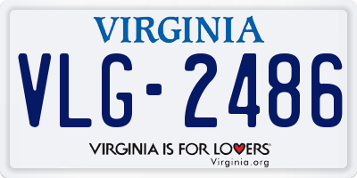 VA license plate VLG2486