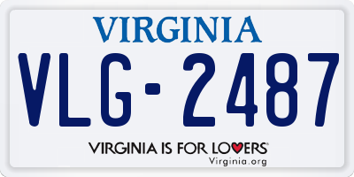 VA license plate VLG2487