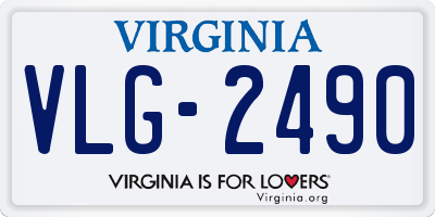 VA license plate VLG2490