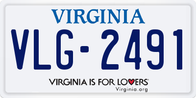 VA license plate VLG2491