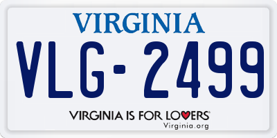 VA license plate VLG2499