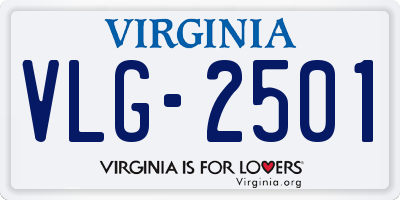 VA license plate VLG2501