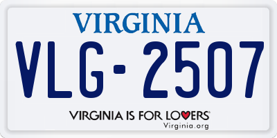 VA license plate VLG2507