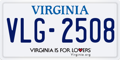 VA license plate VLG2508