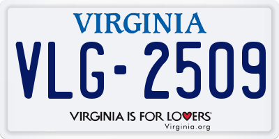 VA license plate VLG2509