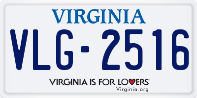 VA license plate VLG2516