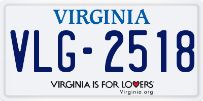 VA license plate VLG2518