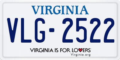 VA license plate VLG2522