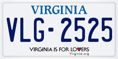 VA license plate VLG2525