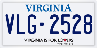 VA license plate VLG2528