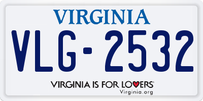 VA license plate VLG2532