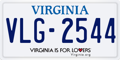 VA license plate VLG2544
