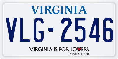 VA license plate VLG2546