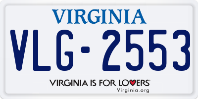 VA license plate VLG2553