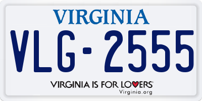 VA license plate VLG2555