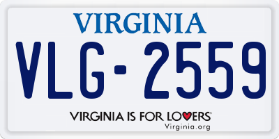VA license plate VLG2559