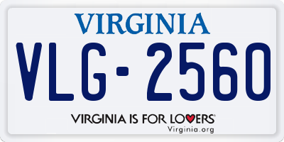 VA license plate VLG2560