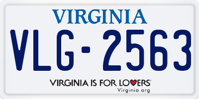 VA license plate VLG2563