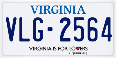 VA license plate VLG2564