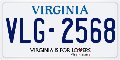 VA license plate VLG2568