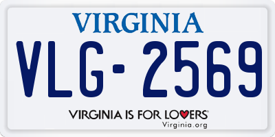 VA license plate VLG2569