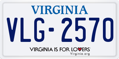 VA license plate VLG2570
