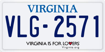 VA license plate VLG2571