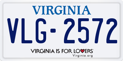 VA license plate VLG2572