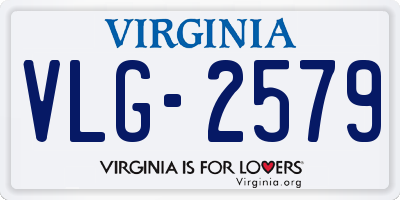 VA license plate VLG2579