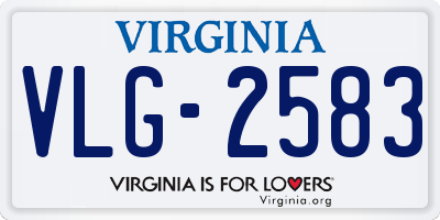 VA license plate VLG2583