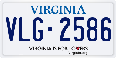 VA license plate VLG2586