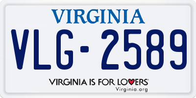 VA license plate VLG2589