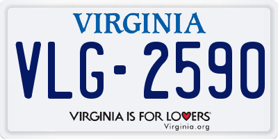 VA license plate VLG2590