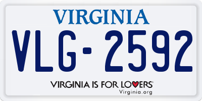 VA license plate VLG2592