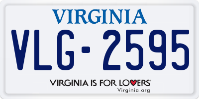 VA license plate VLG2595