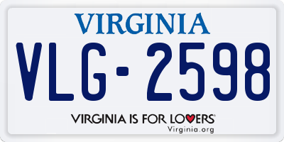 VA license plate VLG2598