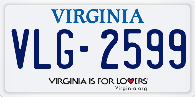 VA license plate VLG2599