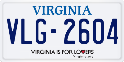 VA license plate VLG2604
