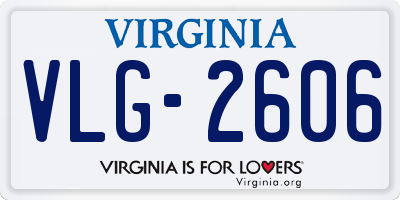 VA license plate VLG2606